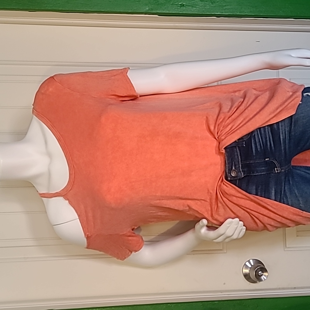 Coral colored shirt